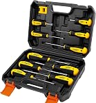 HORUSDY 140-Piece Set à tournevis magnétique avec racking en plastique, Inclut SAE & Clés hexagonales métriques, tournevis de précision et démagnétiseur DIY Outils pour hommes Outils Cadeau