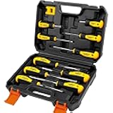 HORUSDY 11-piece Magnetic Screwdriver Set with Case, 5 Phillips & 5 Flat Head Tips with Magnetizer demagnetizer Precision Screwdriver Set