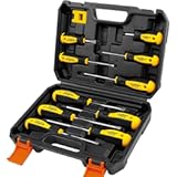 HORUSDY 11-piece Magnetic Screwdriver Set with Case&comma; 5 Phillips & 5 Flat Head Tips with Magnetizer demagnetizer Precision Screwdriver Set