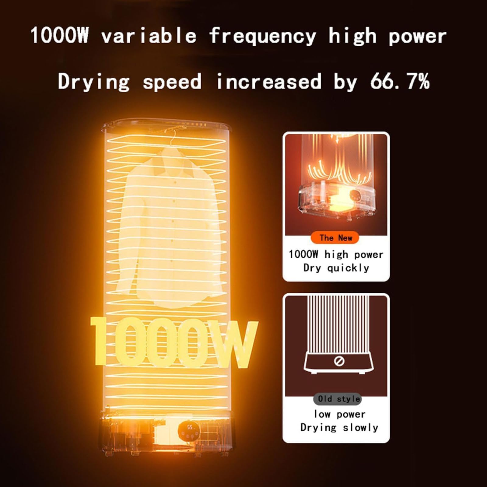 Máquina de planchado plegable de secado de 1000 W, plancha de vapor vertical inalámbrica para ropa, pantalla táctil, secadora de vapor para colgar ropa, elimina las arrugas rápidamente