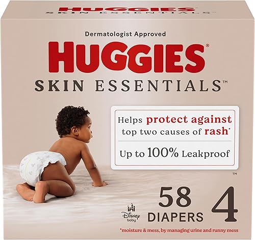 Miniatura 32 de Huggies Pañales talla 1, pañales Skin Essentials para bebé, talla 1 (8-14 libras), 204 unidades (3 paquetes de 68), el embalaje puede variar