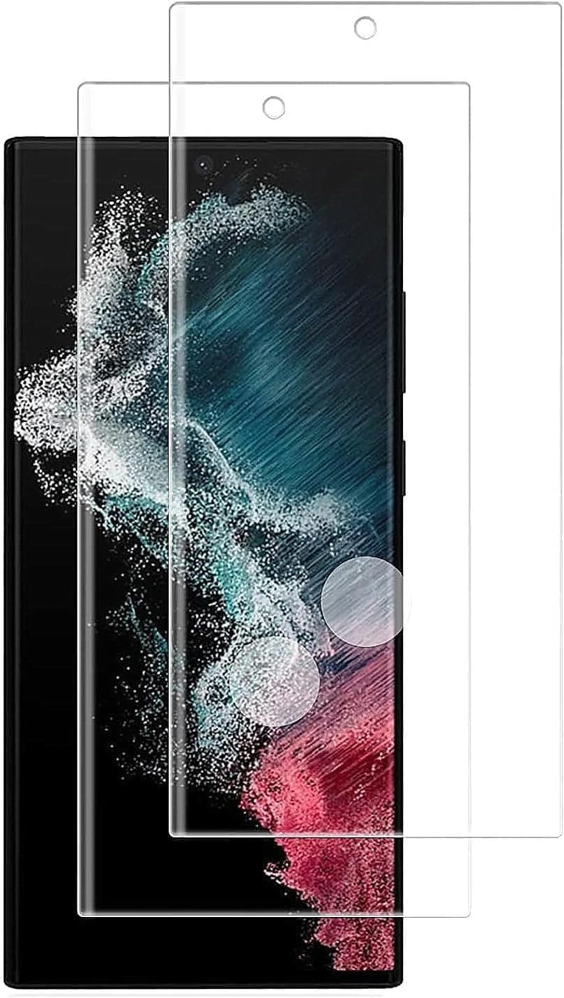 適用 Galaxy S22 Ultra ガラスフィルム 適用 ギャラクシーS22 Ultra SC-52C / SCG14用 強化ガラス【2枚セット】指紋認証対応 3D曲面 日本素材製 ガラスカバー 極薄 高透過率 耐指紋 撥油性 3Dラウンドエッジ加工 硬度9H/高透過率/自動吸着 適用 Galaxy S22 Ultra 保護フィルム