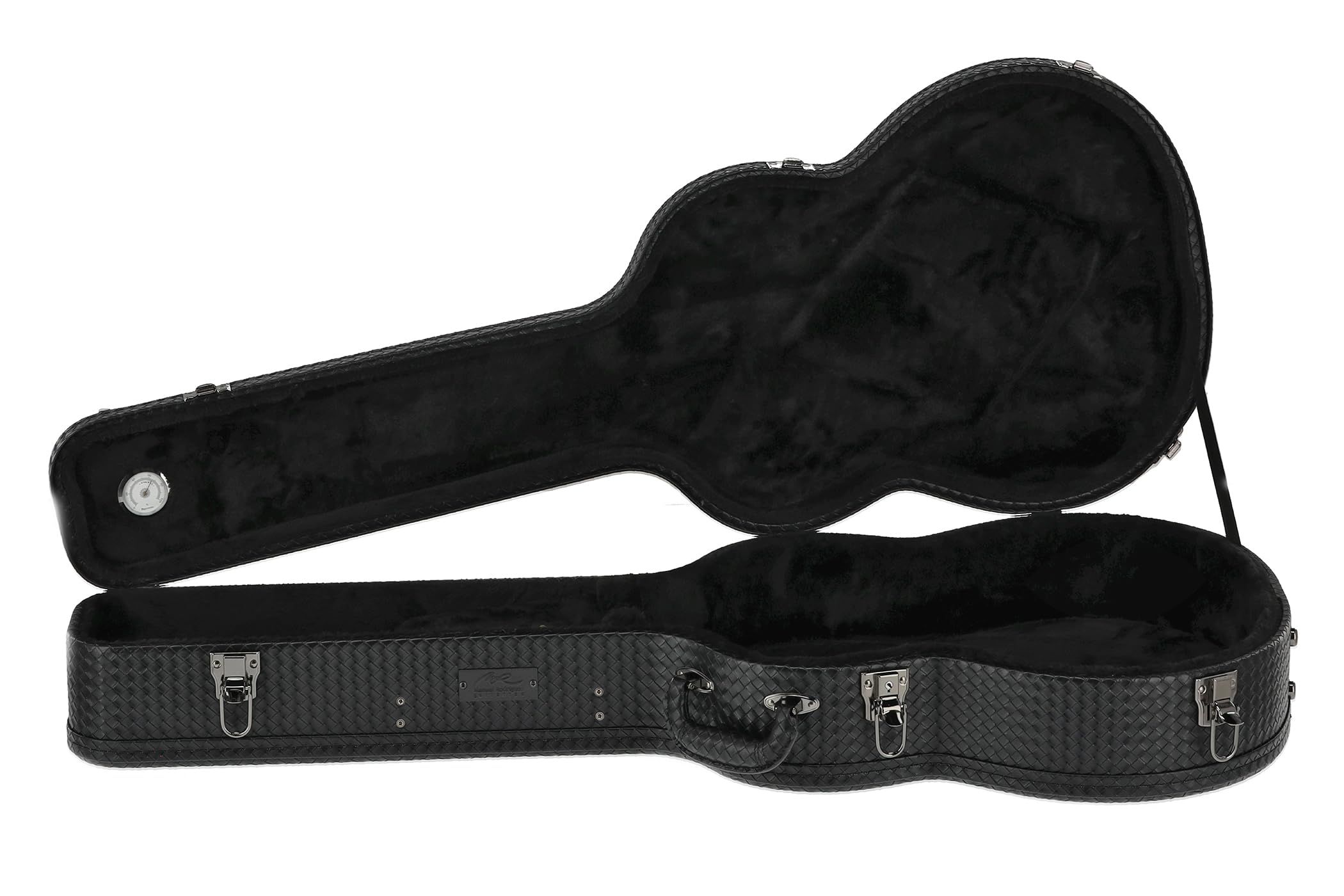 LUTHIER MANUEL RODRÍGUEZ Custodia per chitarra Vipera - Custodia rigida per chitarra classica - Anima in legno - Coperchio bombato - Nero - Scomparto accessori - Igrometro