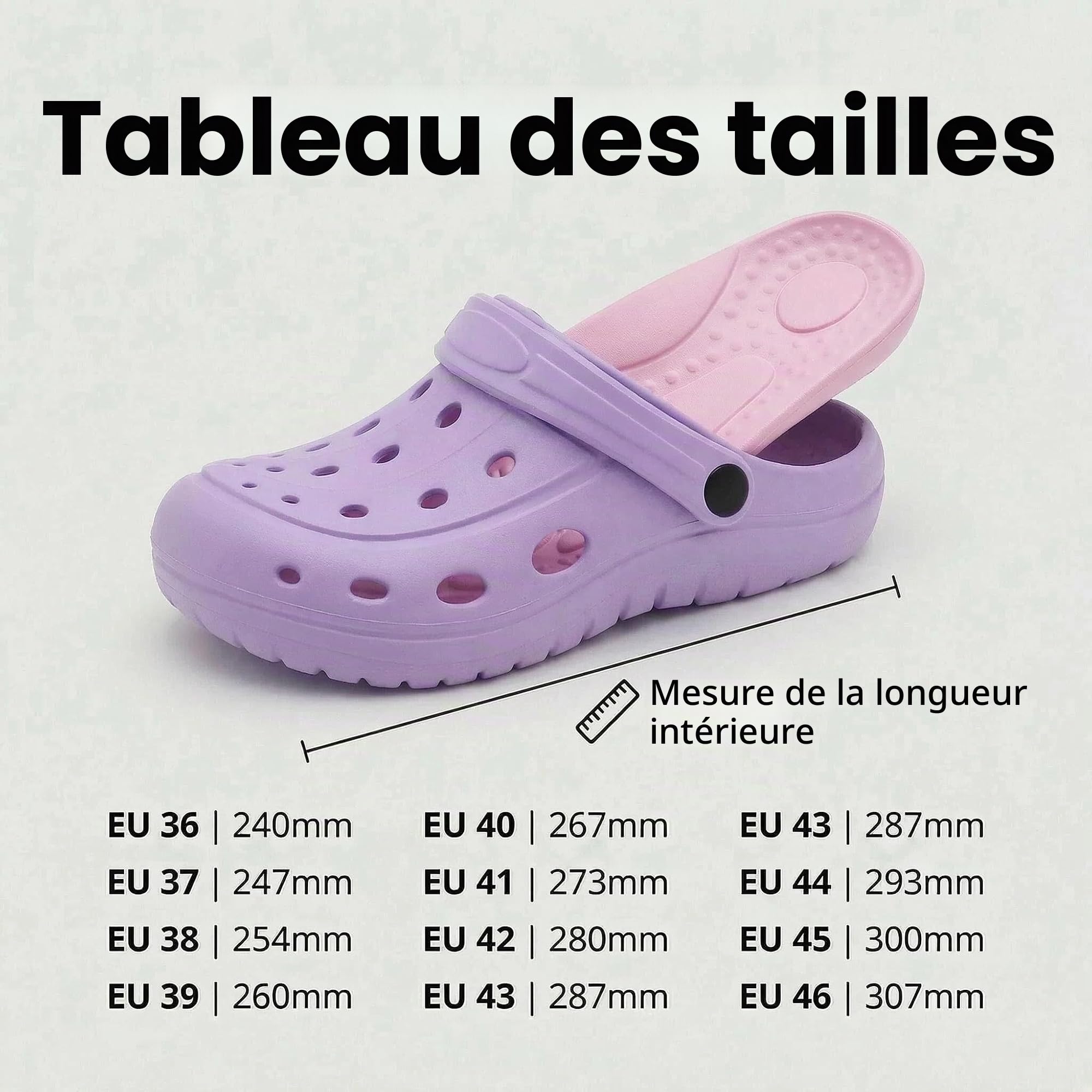 Sabots Mixte pour Femmes et Hommes | Chaussures de Jardin Respirantes | Pantoufles Légères | Sandales de Plage