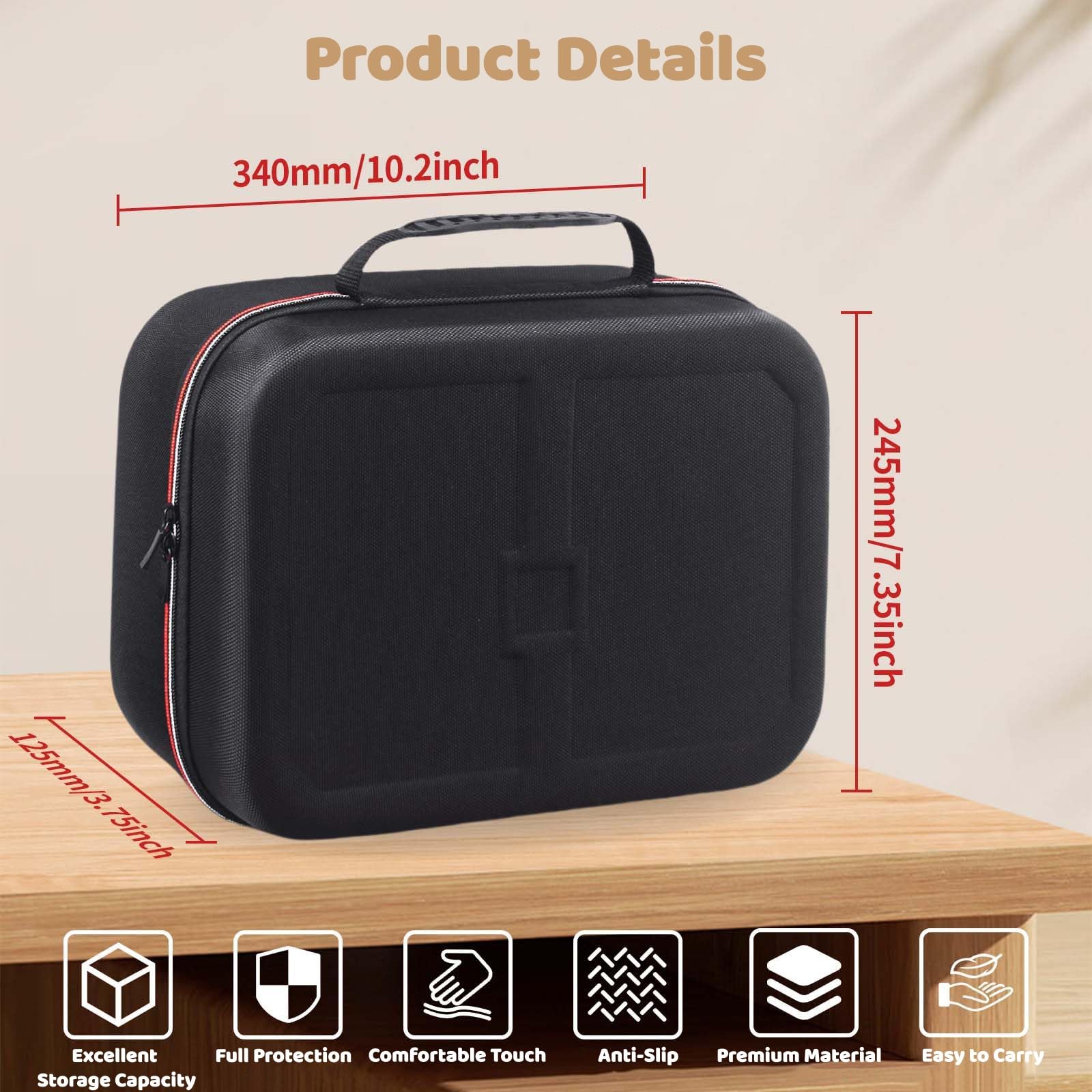 AriKroii Étui pour Nintendo Switch 2,Sacoche de Protection et Transport Big Carry Case Console pour Switch 2,Filets Rangement Accessoires , 20 Compartiments Jeux (Noir)
