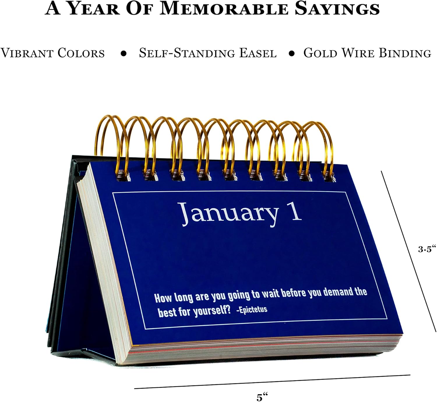 Stoic Quotes Daily Flip Calendar Perpetual 365 Days Inspiration Motivation Home Office Desk Decor
