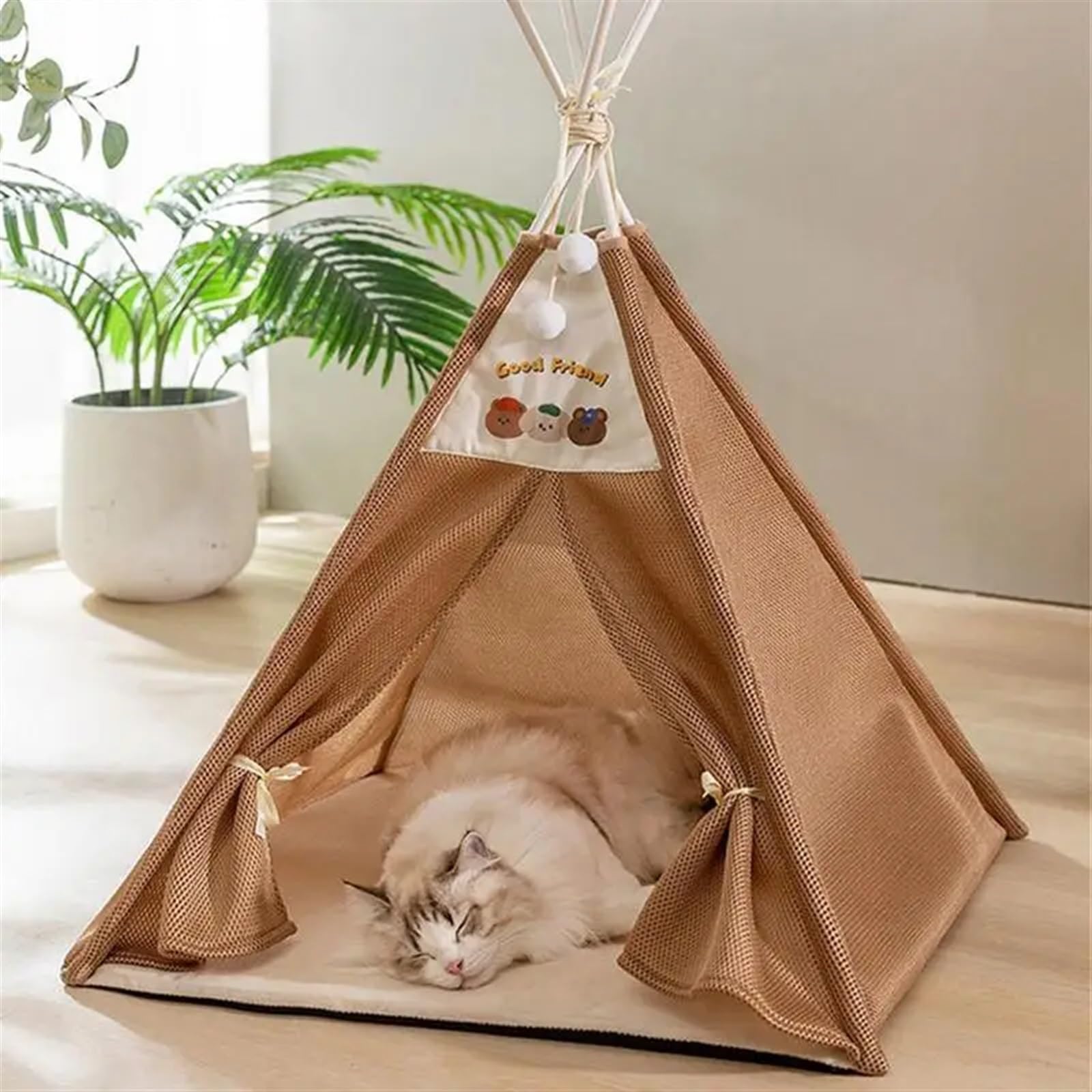 Tenda per animali domestici Cuccia for gatti da interno Cuccia for animali domestici da interno Tenda for gatti Design semi-chiuso Piccola cuccia for gatti da interno for cani, conigli, gatti e altri(