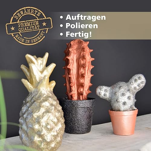 Miniatura 2 de Viva Decor Inka Gold Gilding Wax2.3 oz (dorado) - Pasta de pulido metálica a base de cera fácilmente aplicable. Brillo metálico de secado rápido,