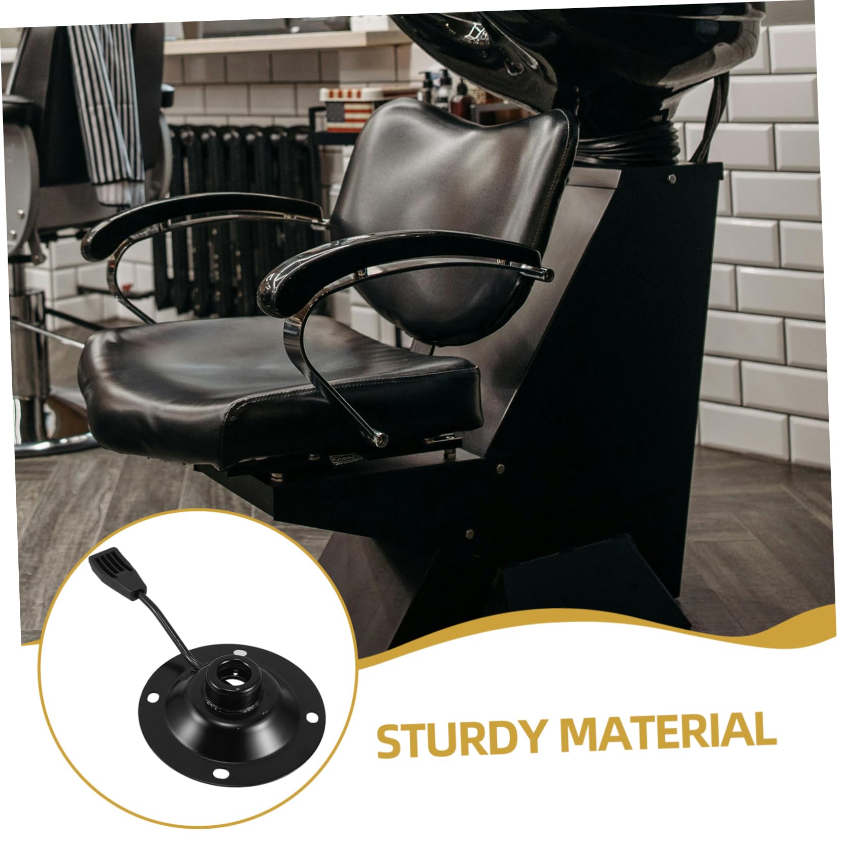 Healeved Mécanisme de Siège Réglable en Hauteur pour Chaise de Jeu Noire en Fer, Matériau Robuste, Utilisation Polyvalente pour Salons et Barber Shops