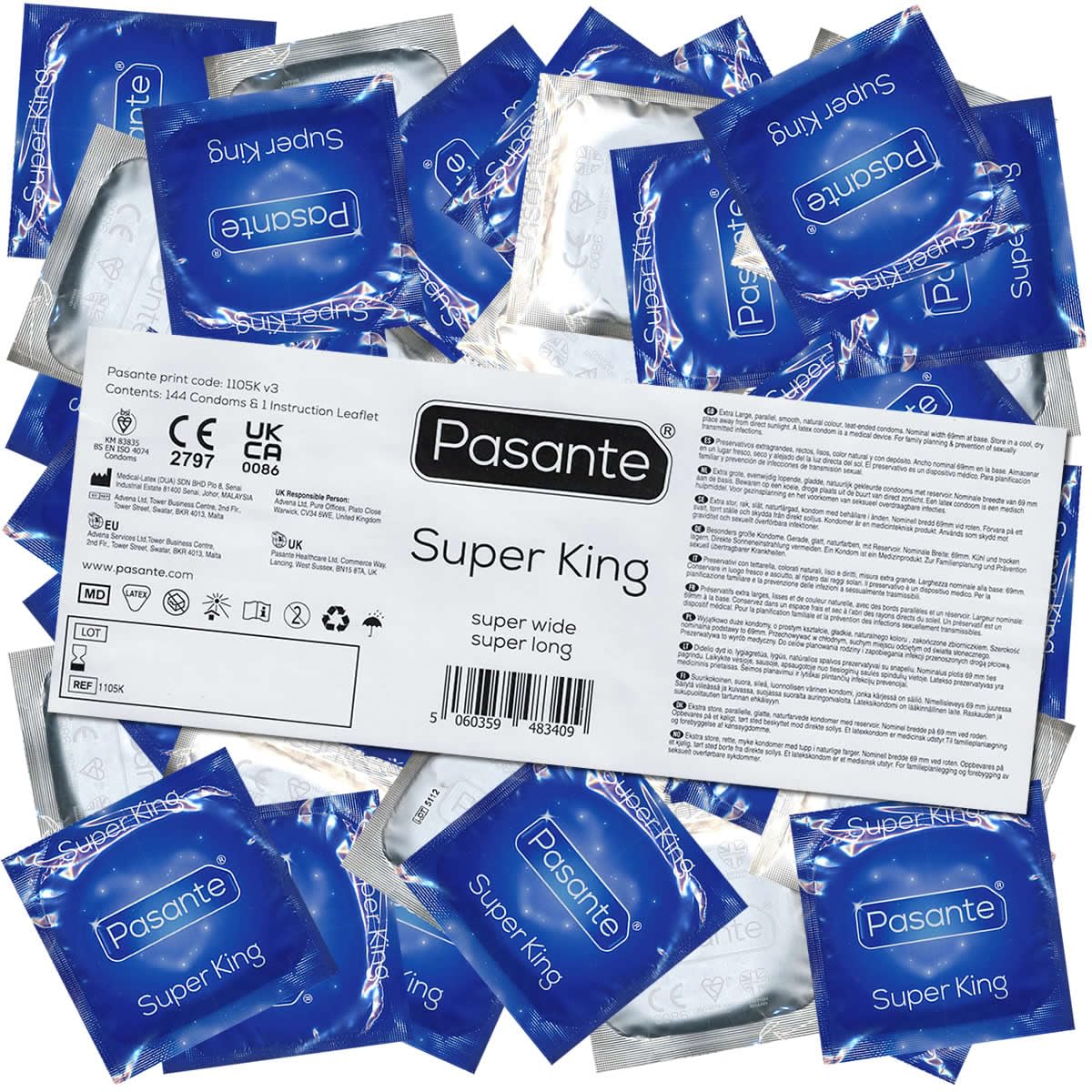 Pasante - Préservatifs Pasante Super King Size - 144 pièces