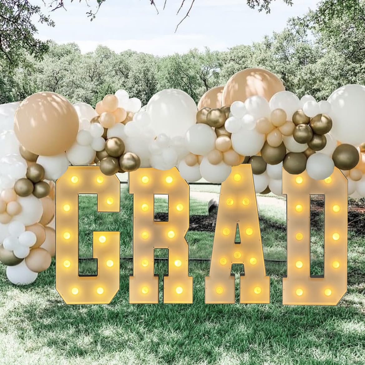 Decoración de graduación 2025, letrero de letras iluminadas de graduación grande de 3 pies, clase de 2025, suministros de fiesta de felicitaciones para jardín de infantes, preescolar,