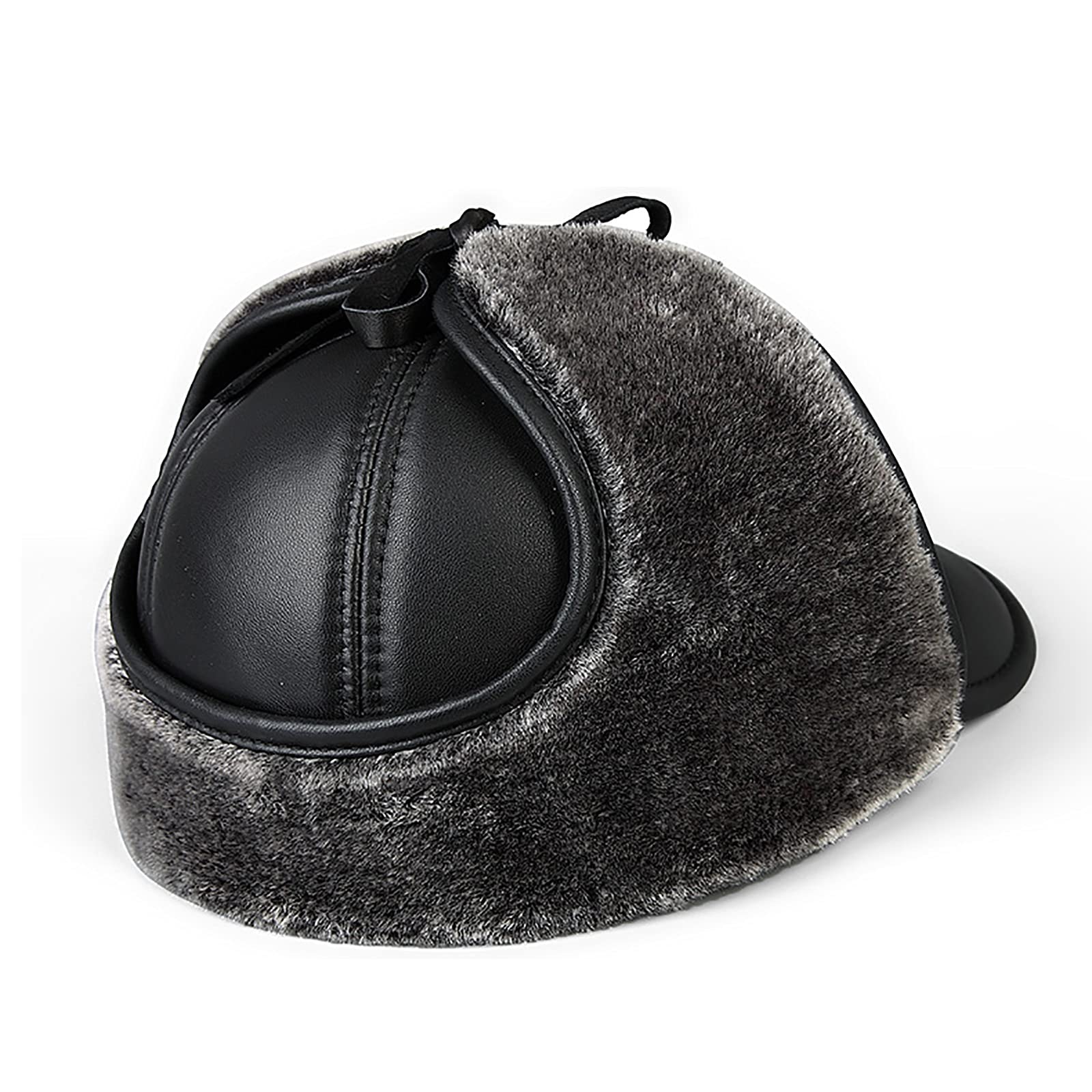 G&F Inverno Cappello Baseball con Paraorecchie for Uomo Antivento Cappello Aviatore Pelle Ushanka Russo Cappello Bomber for Anziani