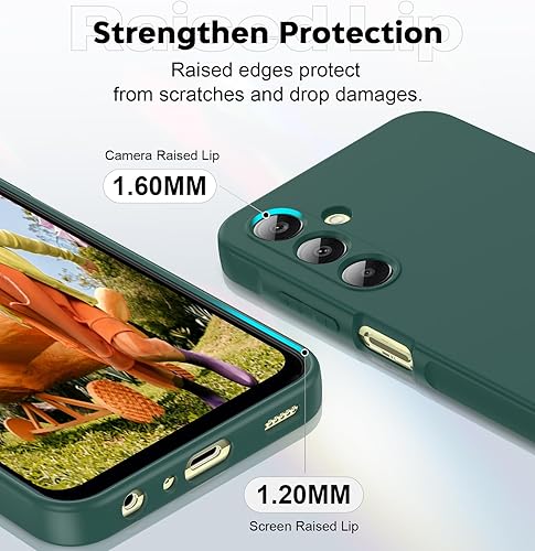 Miniatura 16 de LeYi Funda para Samsung Galaxy A14: Funda A14 5G con 2 protectores de pantalla de vidrio templado para mujeres y hombres, funda protectora delgada