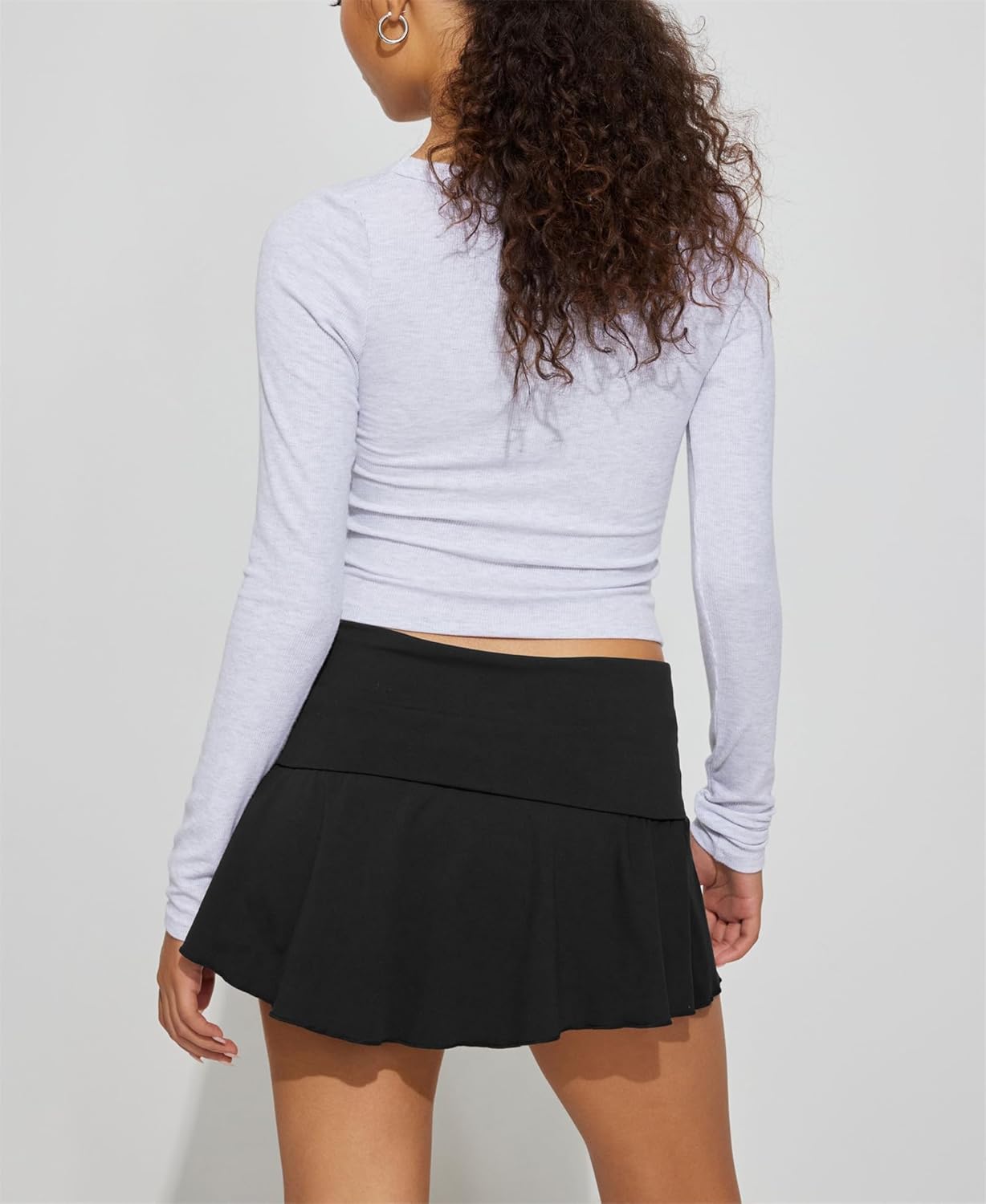 Hafailia Skorts for Women with Pockets Casual Fold Over Low Waist Pleated Tennis Athletic Mini Skirts with Shorts Underneath - Image 4