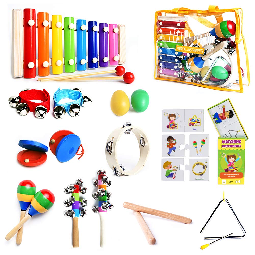 Buy SMART WALLABY Musical Instruments Set & Puzzle Card Game for Kids