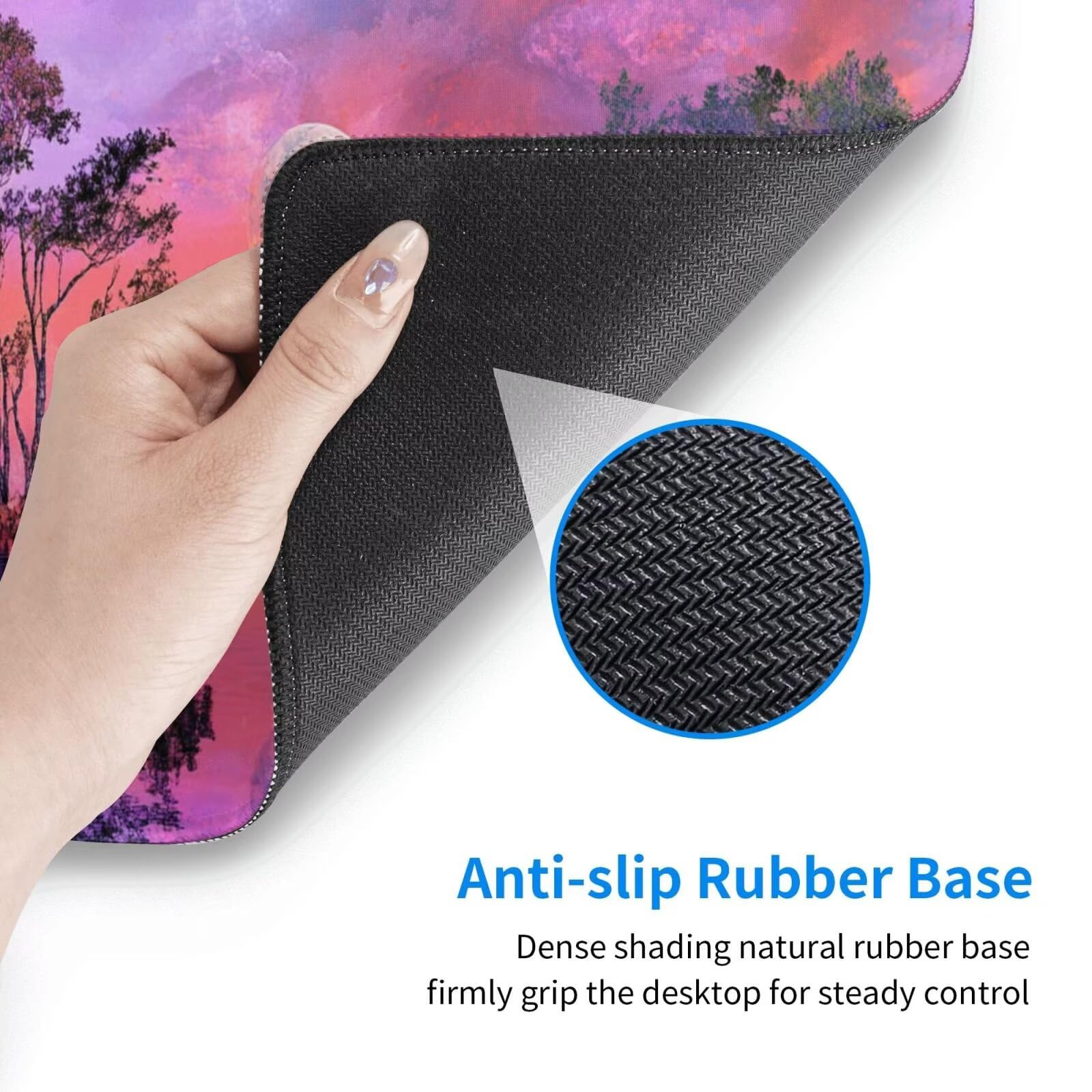 Alfombrilla Ratón Misterio Alfombrilla Ratón XXL 1600 x 800 mm, Paisaje Mouse Pad Gaming con Bordes Cosidos, Impermeable Mousepad XXL Base de Goma Antideslizante Duradera, Mouse Pad para Oficina Q844