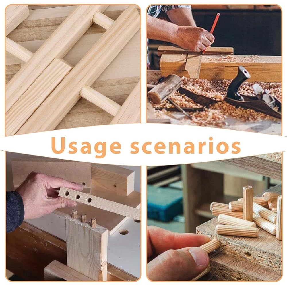 100 Tasselli In Legno 6x50 Mm - Per Falegnameria, Fai Da Te E Artigianato - Foto 4