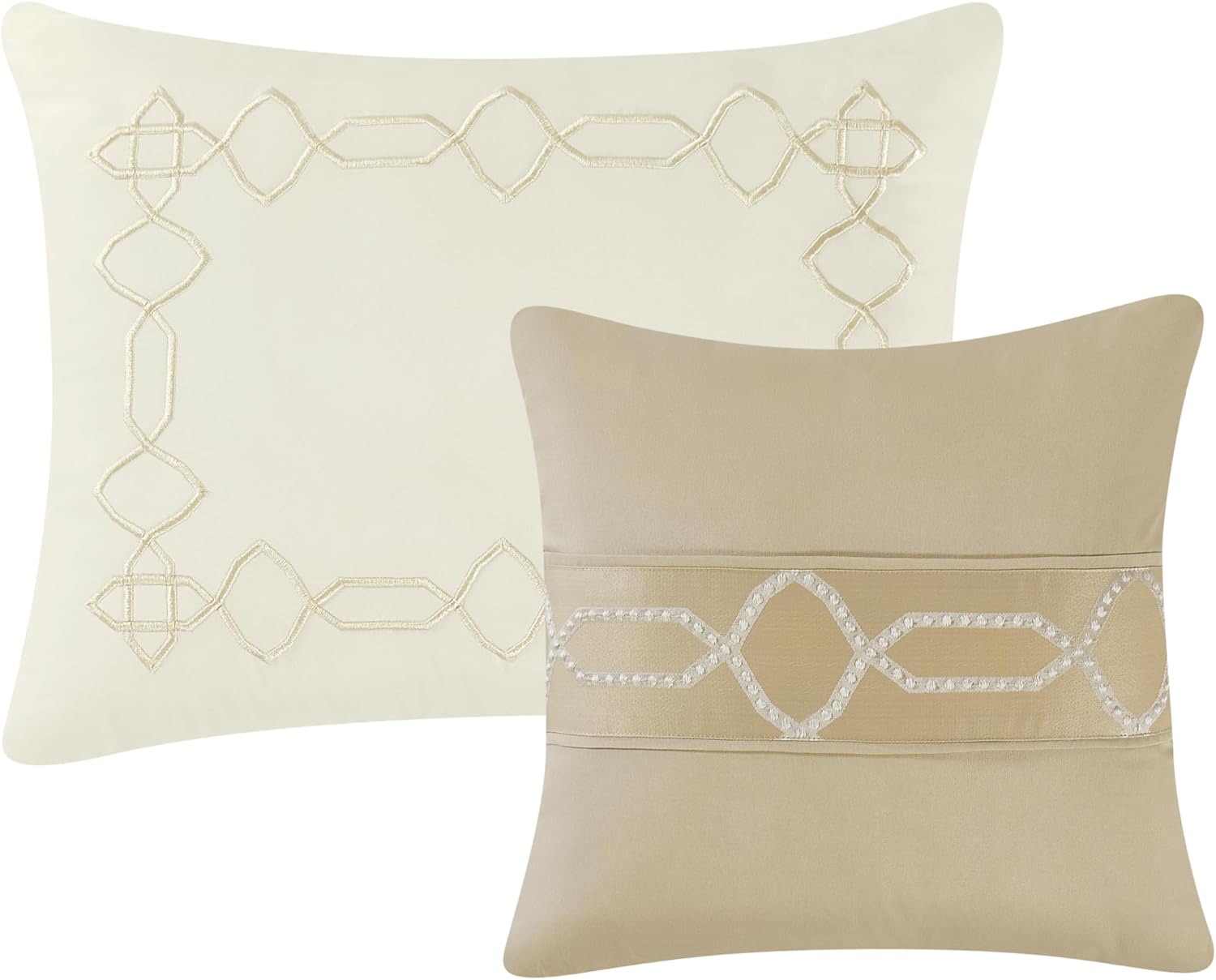 Victoria Geo Gold 9 Piece Queen Comforter Set