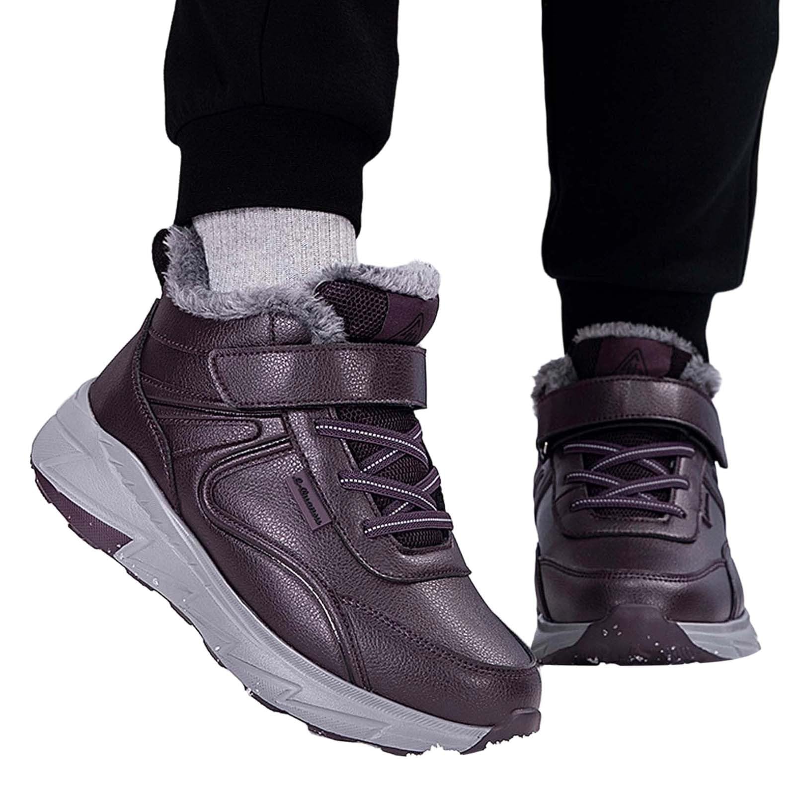 Stivali Pelo Donna 2026 Invernali Caldi Giti, Foderati Spessi, Scarpe Sportive da Passeggio A Punta Antiscivolo