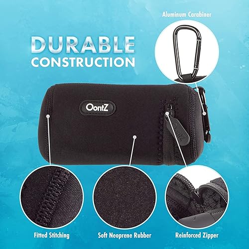 Miniatura 3 de Funda para parlante portátil Bluetooth Cambridge SoundWorks Official OontZ Angle 3 Plus, de neoprene con mosquetón de aluminio, con cierre reforzado