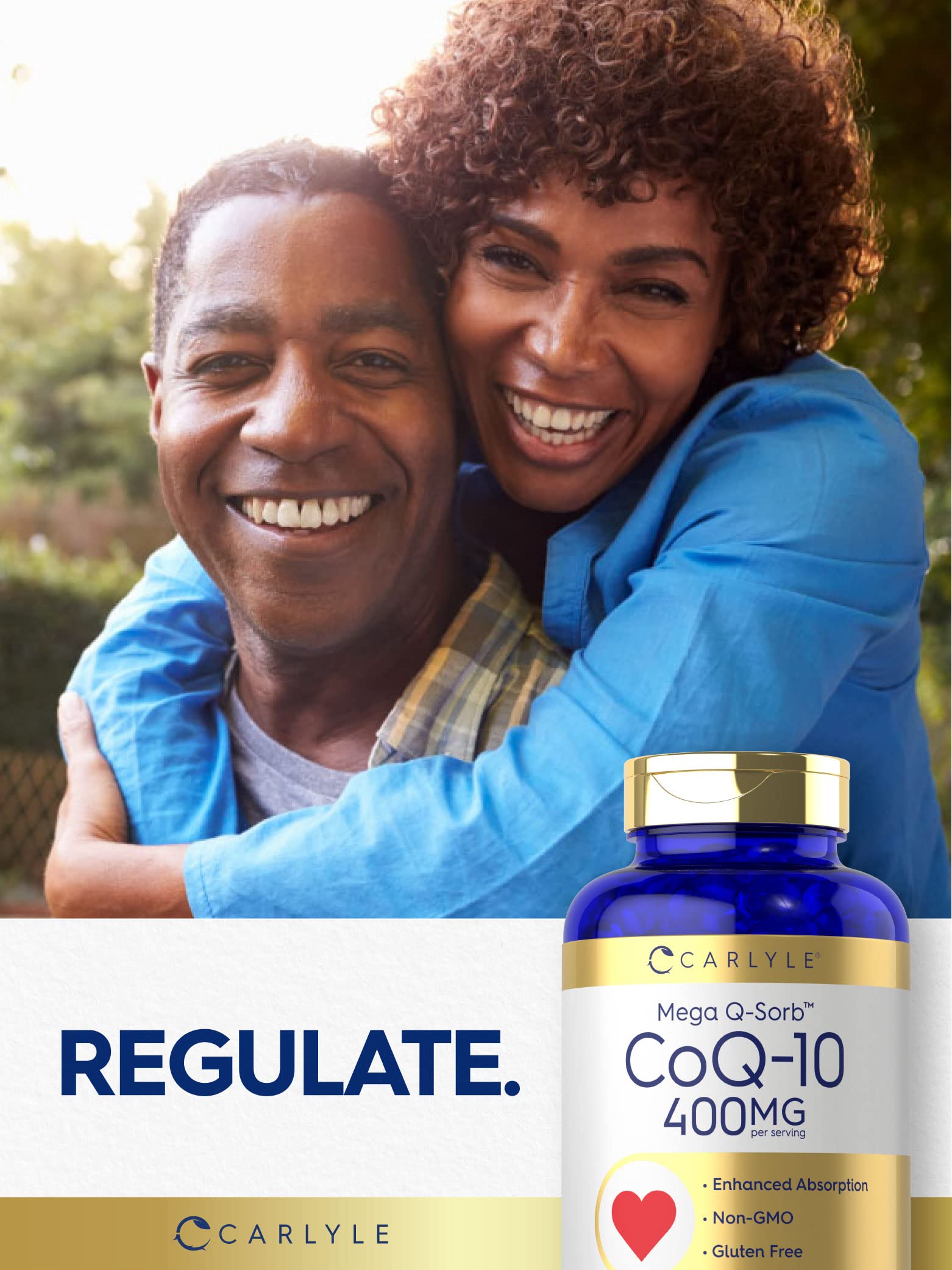 Carlyle Coq10 400mg Softgels | 200 Count | Non-GMO and Gluten Free Supplement | High Absorption