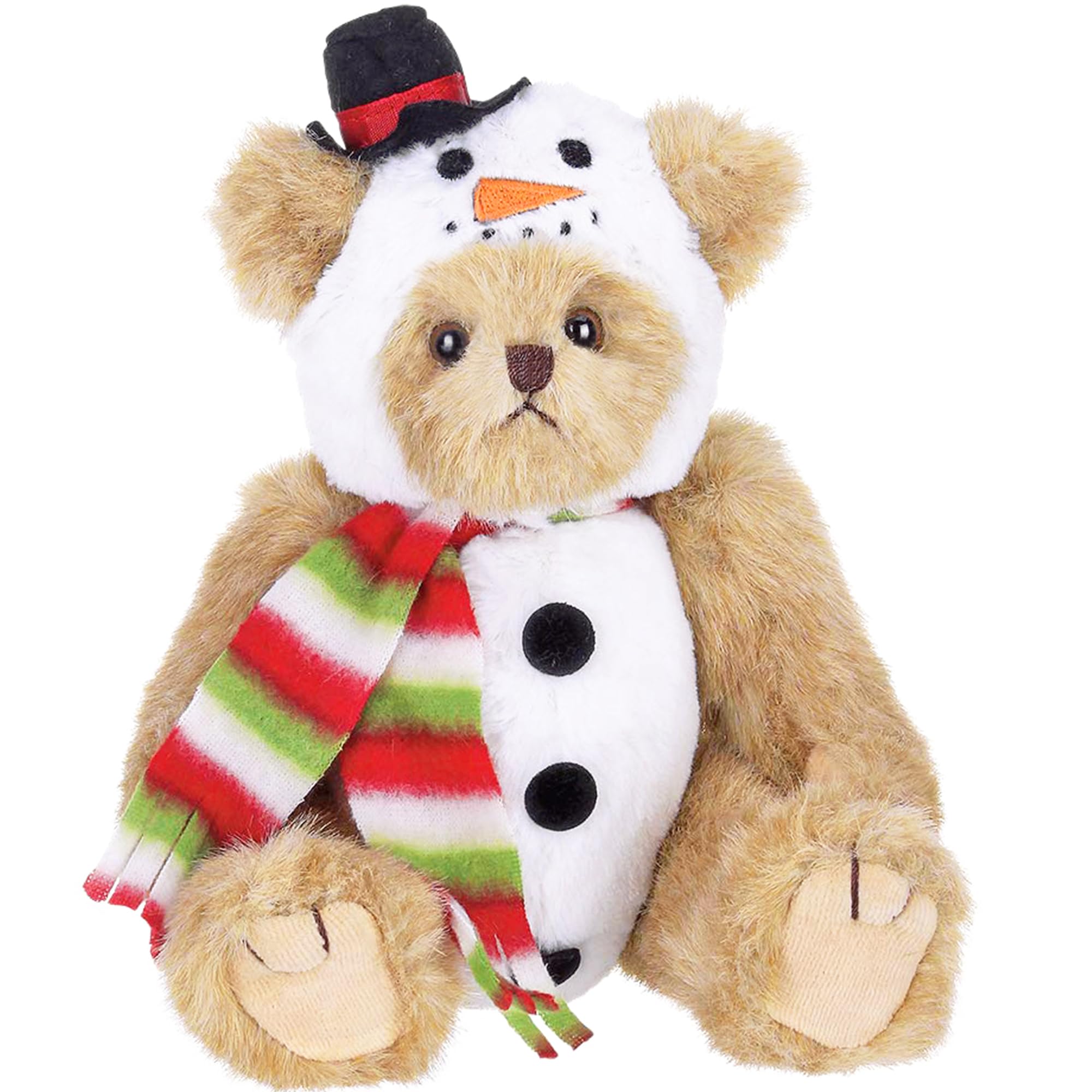 Bearington Christmas Stuffed Animals Christmas Teddy Bear Snowman Plush Winter Stuffed Animals - Froste 10"