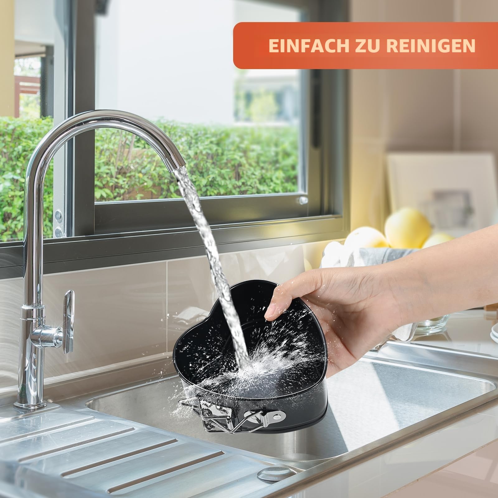 Antihaft Springform Kuchenform Brotbackform Auslaufsicher für Kuchen, Pizza und Pfannkuchen10 cm+18 cm+23 cm