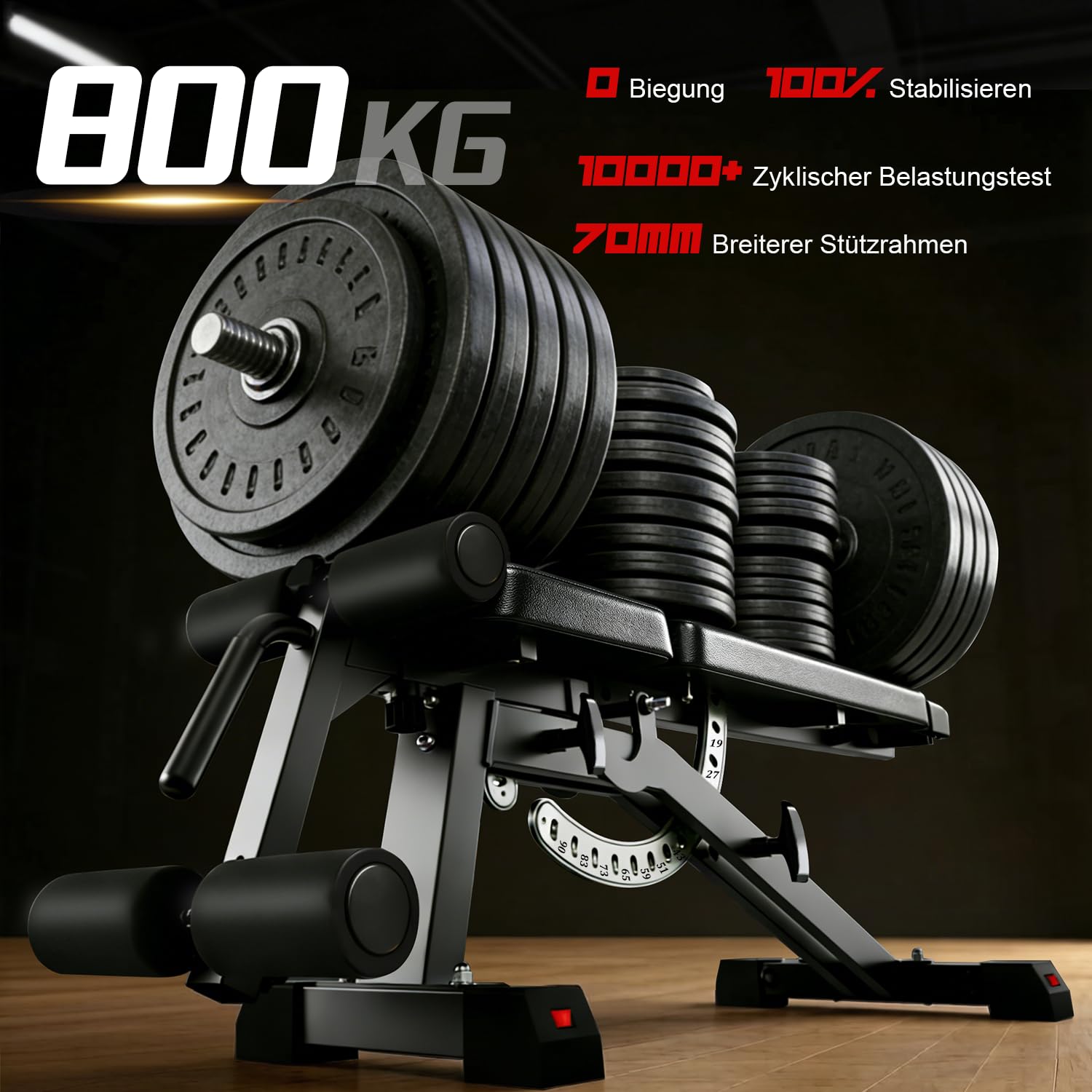 Banco de pesas ajustable, multifuncional para fitness en casa, capacidad de carga de 800 kg, banco de entrenamiento con respaldo ajustable de 14 posiciones, asiento ajustable de 7 posiciones