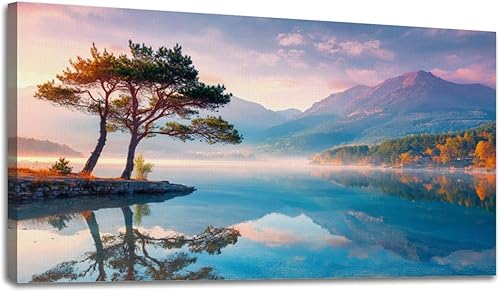 Miniatura 7 de 30"x 60" Canvas Wall Art Rustic Mountain Farmhouse Vintage Wyoming Grand Teton Framed Pictures Painting Print Large Wall Art for Living Room Bedroom