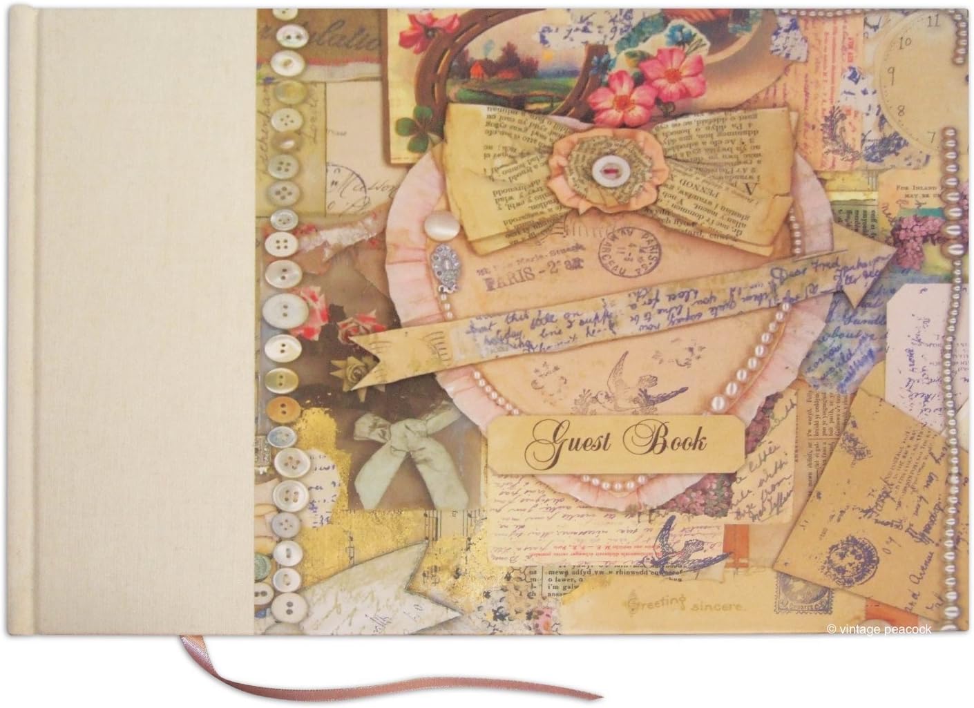 Vintage Wedding Guest Book Amazon.co.uk Home & Kitchen