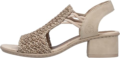 Rieker Women's 64962 Sandals, beige, 9 UK - 6