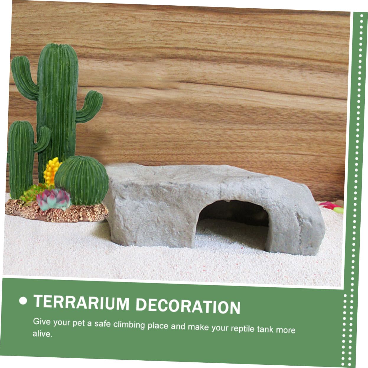 DOITOOL Decoración de Cactus para Terrario Caja de Reptiles Plantas para Reptiles Adorno de Cactus Vívido Decoración Paisajística para Terrarios Su Hábitat