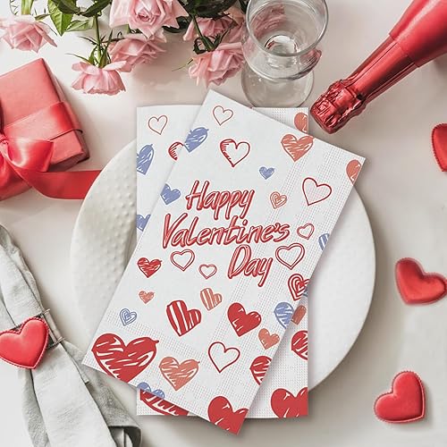 Miniatura 4 de emzrivo 100 servilletas de San Valentín, servilletas de San Valentín, servilletas de papel de San Valentín, servilletas de papel desechables para
