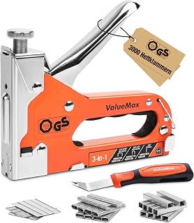 ValueMax 3-in-1 Handtacker Set mit 3000 Klammern, TÜV GS geprüft