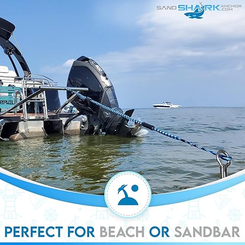 Miniatura 6 de SandShark Anclaje para barco de la serie Lite, poste de anclaje de aguas poco profundas, anclaje de moto acuática, anclaje de kayak, accesorios para