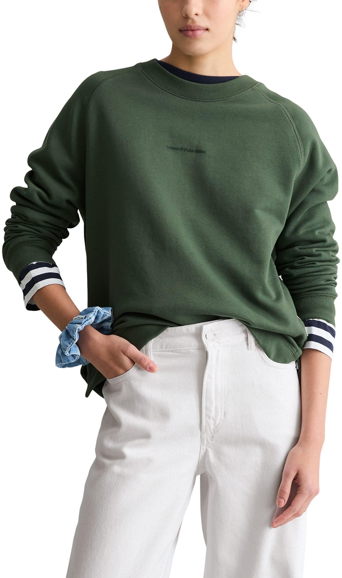 Marc OߴPolo Denim Damen Sweatshirt aus Bio-Baumwolle mit Raglanärmeln