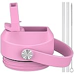 CHEETAH Straw Lid for Yeti Rambler Water Bottle 18 oz,26 oz,36 oz,46 oz,12 oz,64 oz,Straw Cap,Straws and Brush Include