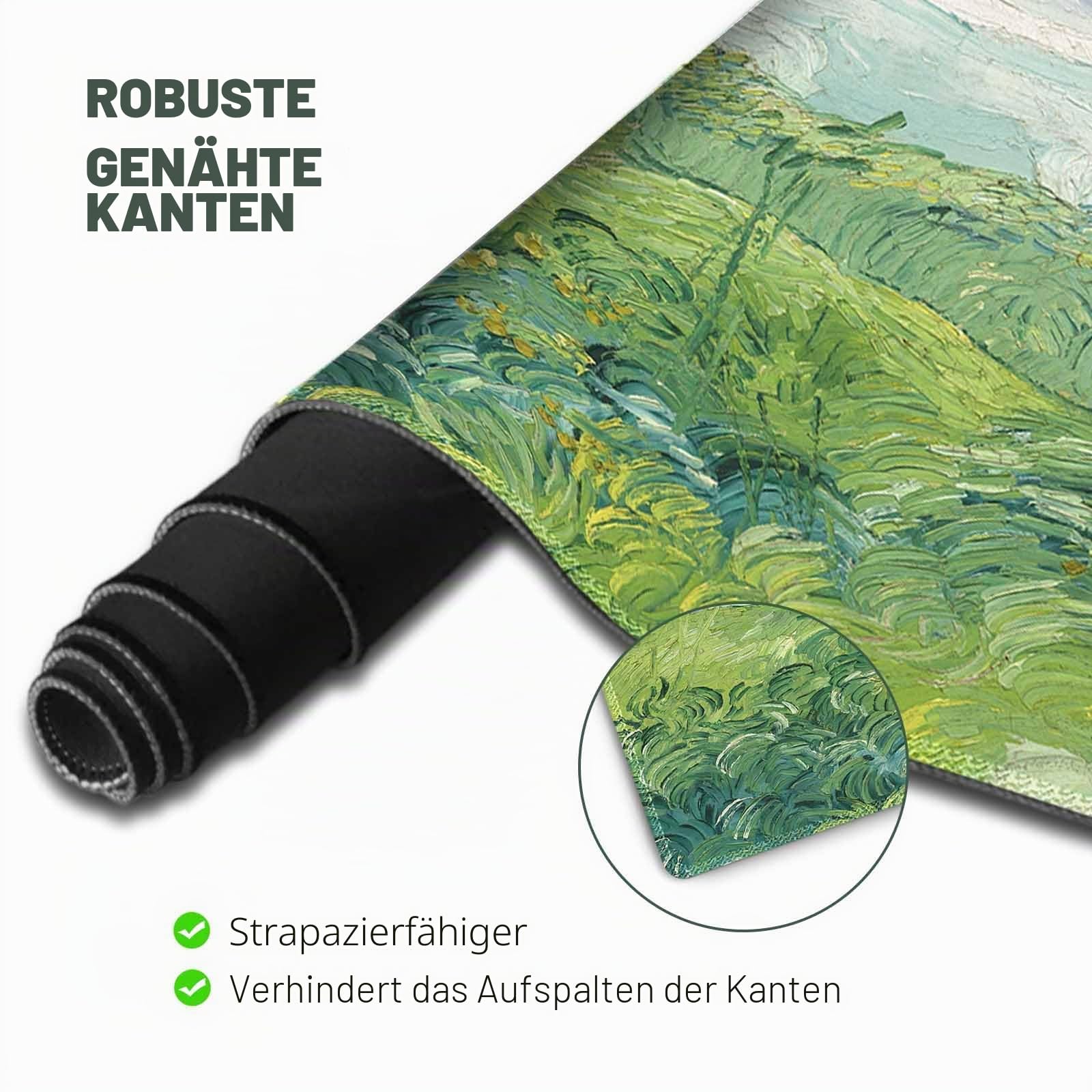 ToLuLu Erweitertes Gaming-Mauspad, Memory-Schaum, ergonomische Tastatur-Maus-Handgelenkauflage, große Schreibtischunterlage mit genähten Kanten, rutschfeste Unterseite, Mauspad für Heimbüro, Spiel und