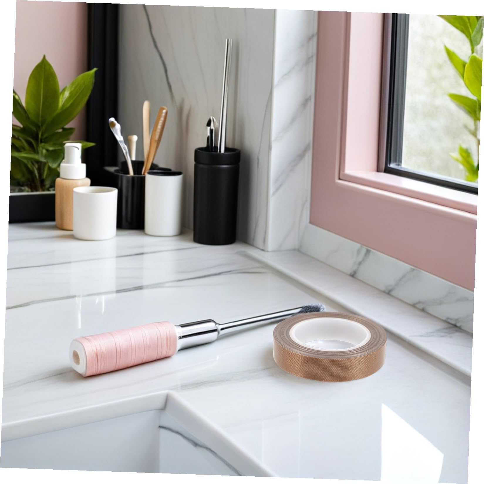 Cabilock Cinta de Teflón Selladora para Sellador al Vacío Manual Aislante Térmico Resistente al Desgaste Cinta de Ptfe para Uso Cocina y Trabajo