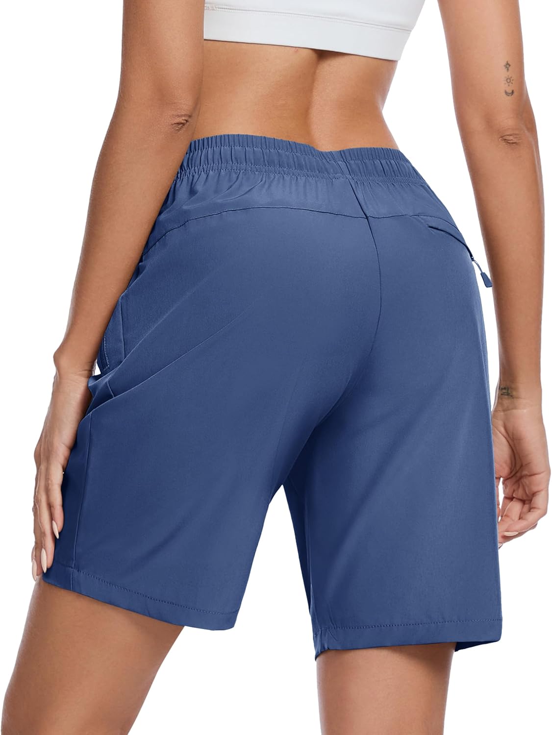 TACVASEN Women's Hiking Shorts 8" Quick Dry Lightweight Water Resistant Athletic Shorts with Pockets Outdoor Golf Active - Image 2