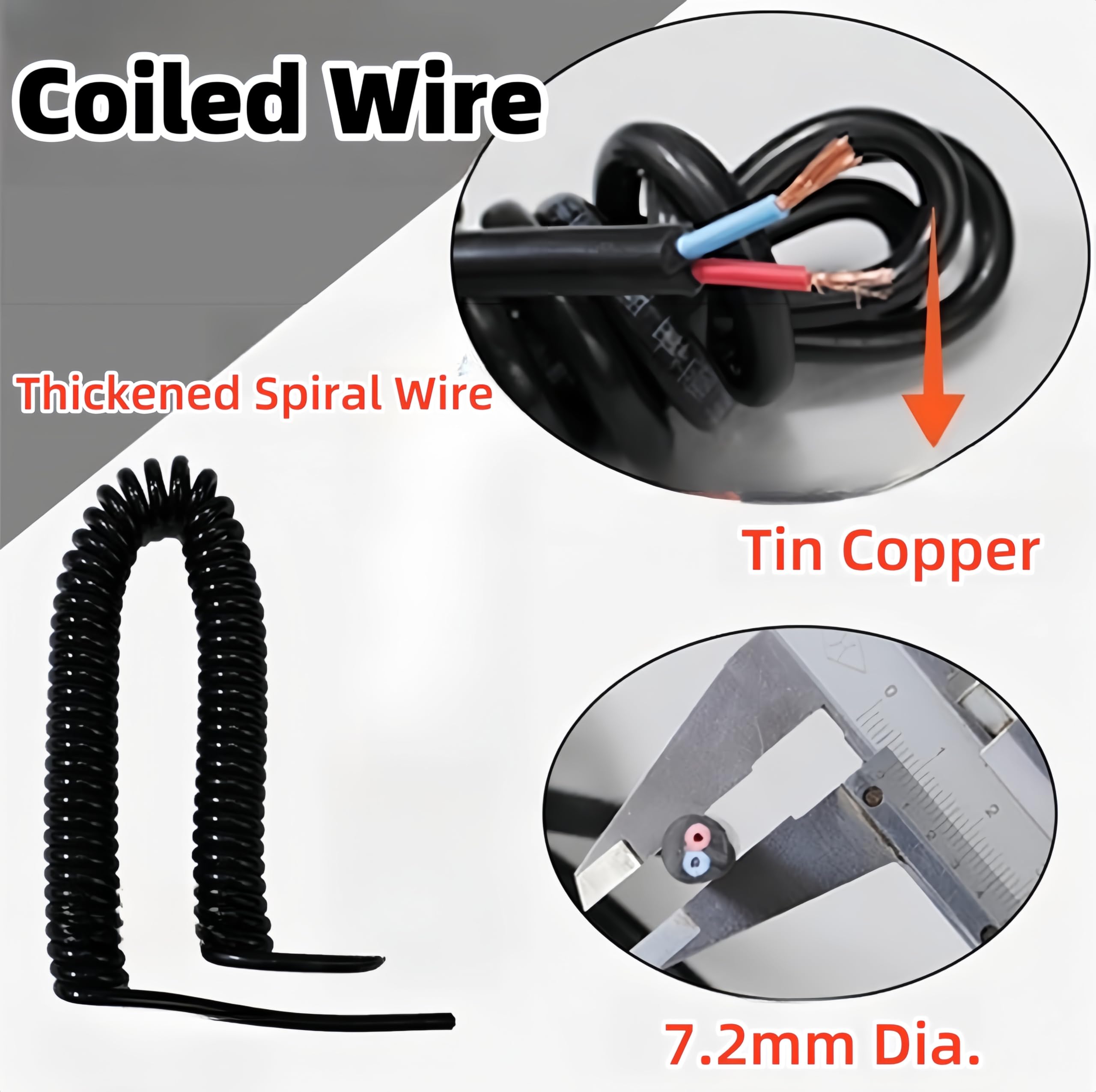 Pince de câble de terre, fil de terre spiralé de 5 m, pince de mise à la terre antistatique en alliage d'aluminium, avec 3 clous en acier inoxydable, capacité de mâchoire de 23 mm, pour