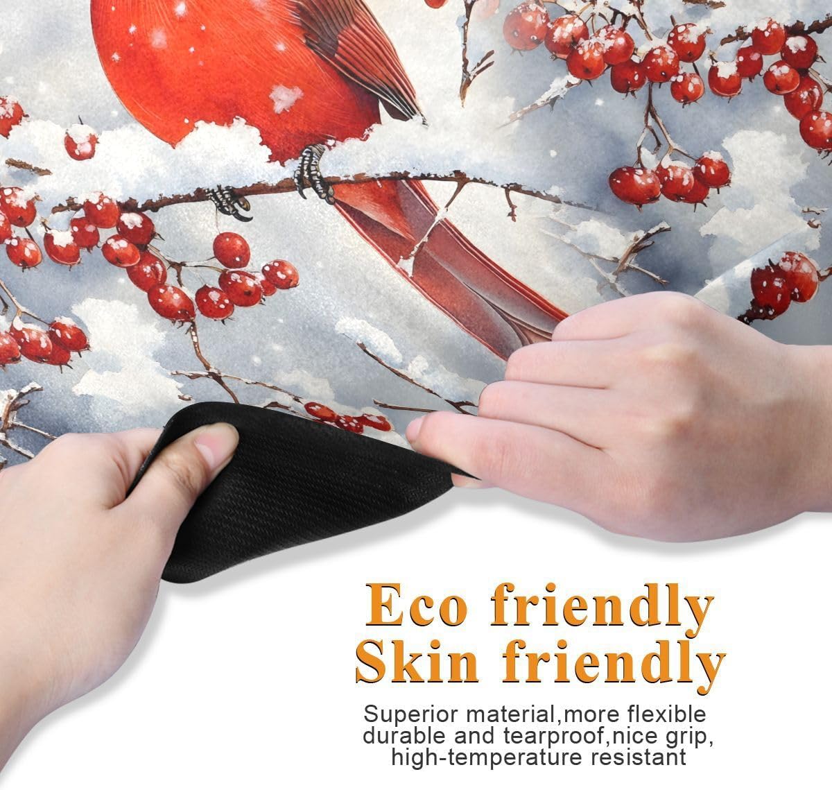 ALAZA Beautiful Red Cardinal Yoga Mat Non Slip Fitness Exercise Mat, Workout Mat for Yoga, Pilates and Floor Exercises