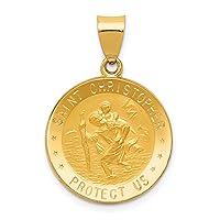 Algopix Similar Product 9 - 14k Polished and Satin St Christopher