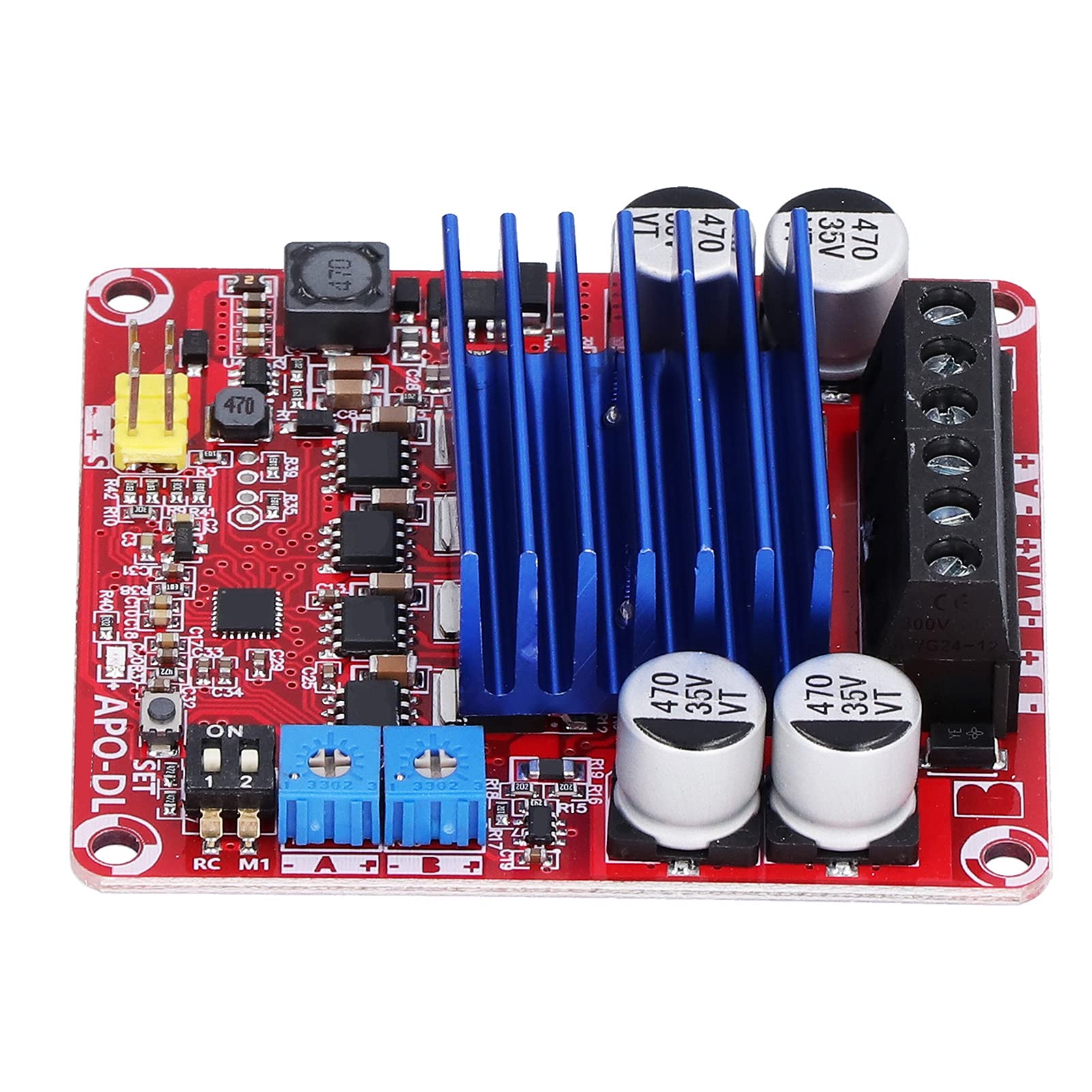 Tablero de Controlador de Motor Controlador de Motor ESC de Doble Canal de Fibra de Vidrio DC 7 V 24 V 10 A por Canal para Control de Velocidad de Cepillado Vehículos con Orugas Coches