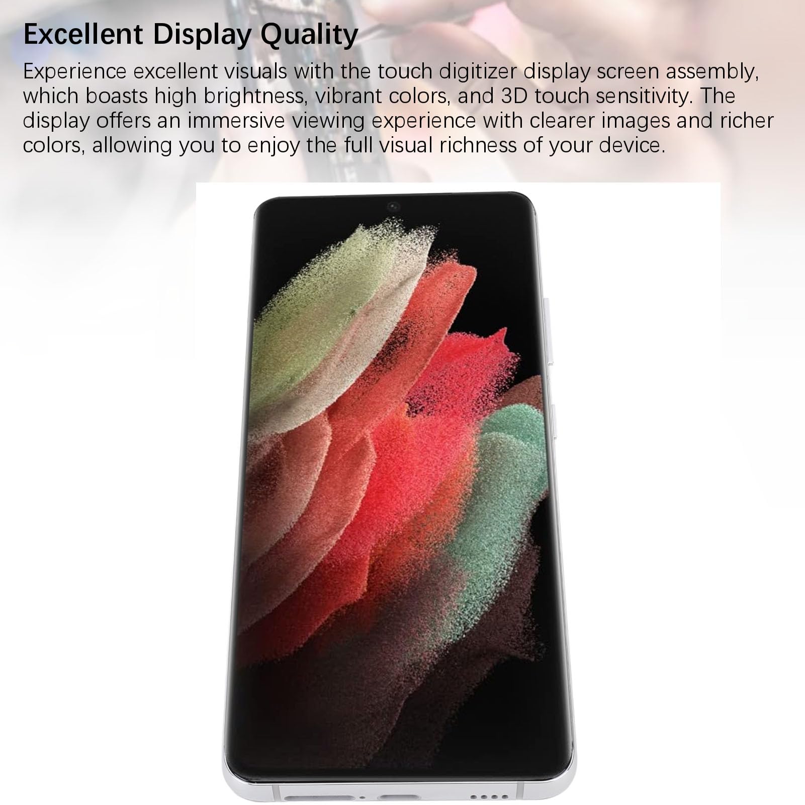 Goshyda LCD Dotykowy Wyświetlacz Digitizer Zespół dla S21 Ultra 5G G998B