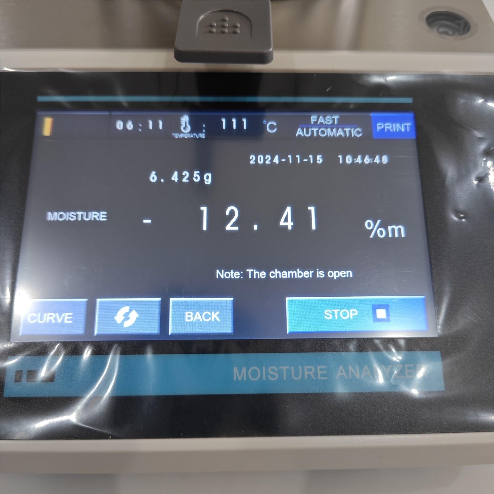 Medidor de Humedad, Medidor de humedad con calefacción halógena automática, analizador, probador de té, cereales, piensos, maíz, alimentos y plástico(110g/0.01g)