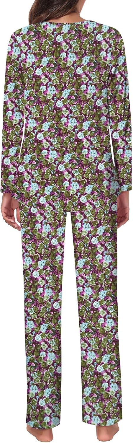 Tencede Women Pajama Set 2026 Lounge Sets Long Sleeve Sleepwear Soft 2 Piece Pjs S-2XL - Image 4