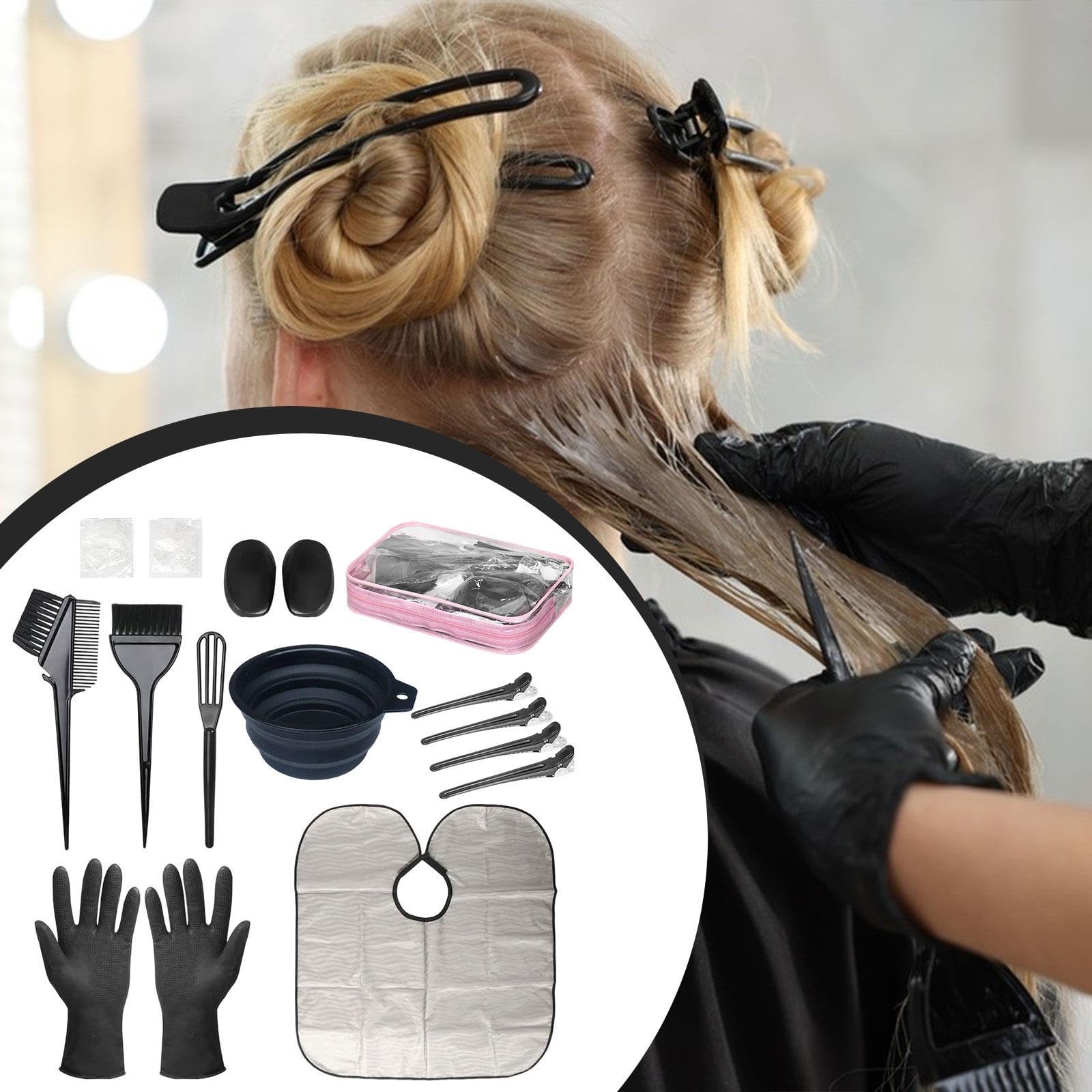 美容学校 教材 カラーリング用具一式 Amazon | TISHITA 17点セット 毛染め道具 フルセット ヘアカラーキット
