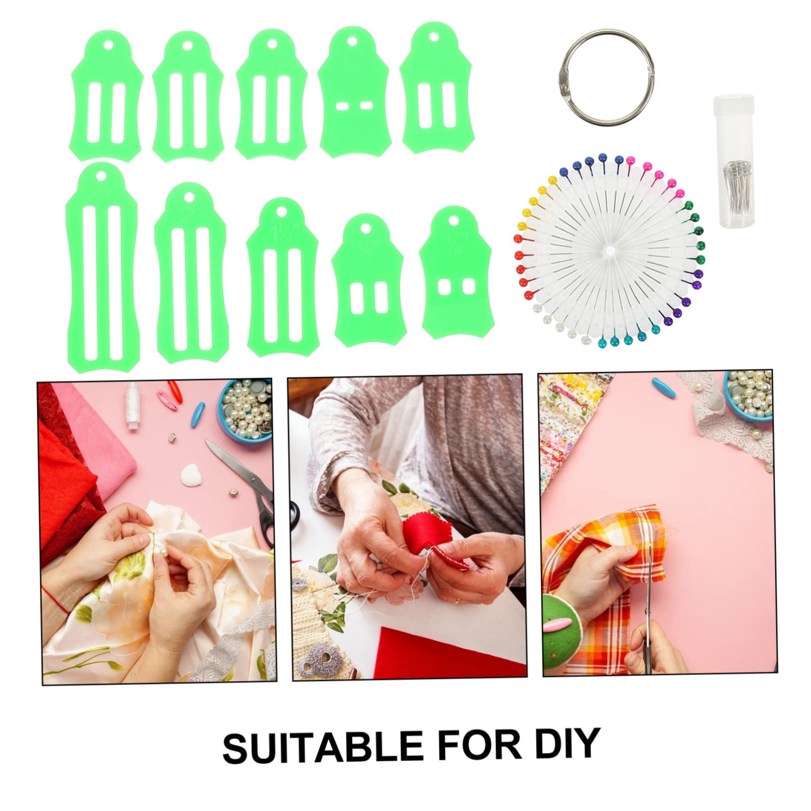 NUOBESTY 4sätze Faltbares Stoffwerkzeug Mit Schrägbandformer Und Nähclips Vielseitige Nähwerkzeuge Für Patchwork Und Quilten Teiliges