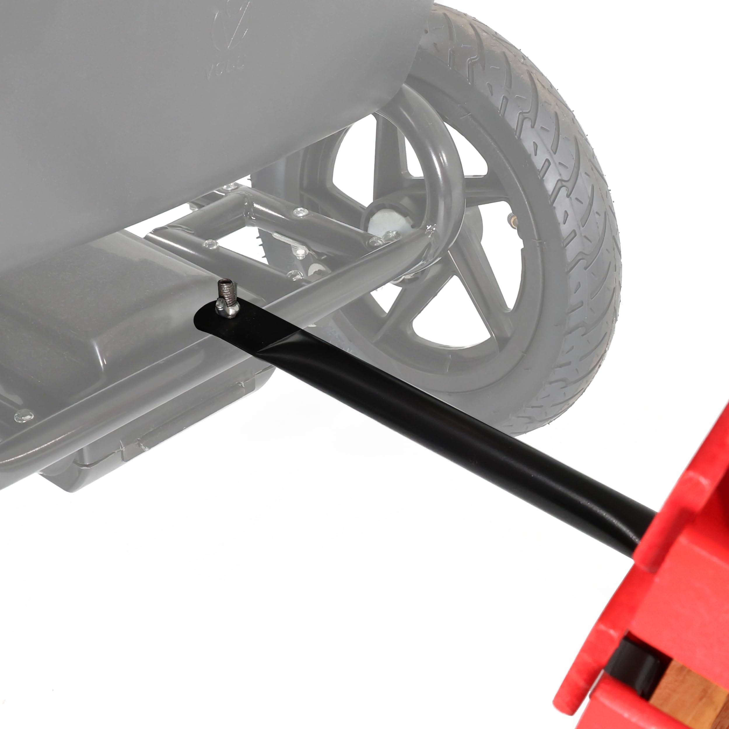 Lemodo Anhänger für Gokart – Trailer für Kinderfahrzeug mit vorhandener Anhängerkupplung, Hänger mit Luftreifen und Holzrahmen, Einachsanhänger passend für Kindertretfahrzeuge (Anhänger rot)